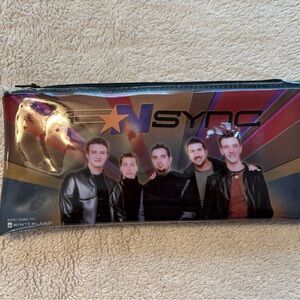 Vinyl Zip Cosmetic Pouch - Multicolor Graphic
